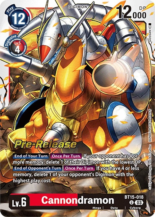 Cannondramon (15018) [BT15_PR] - Digimon Card Game Single