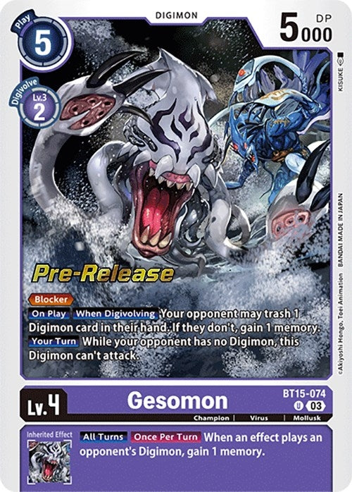 Gesomon (15074) [BT15_PR] - Digimon Card Game Single