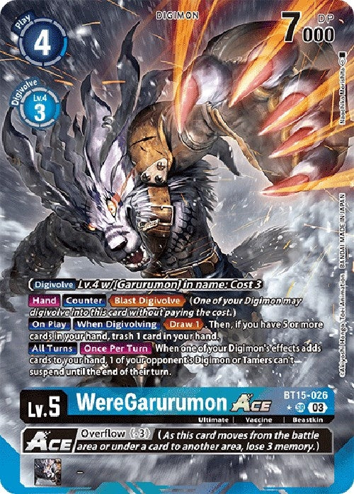 WereGarurumon ACE (Alternate Art) (15026) [BT15] - Digimon Card Game Single