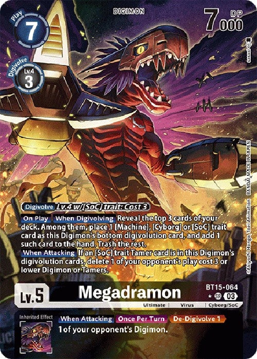Megadramon (Alternate Art) (15064) [BT15] - Digimon Card Game Single
