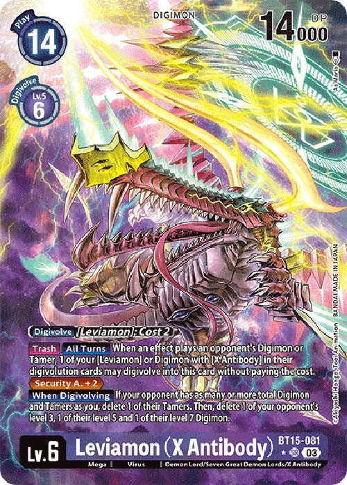 Leviamon (X Antibody) (Alternate Art) (15081) [BT15] - Digimon Card Game Single