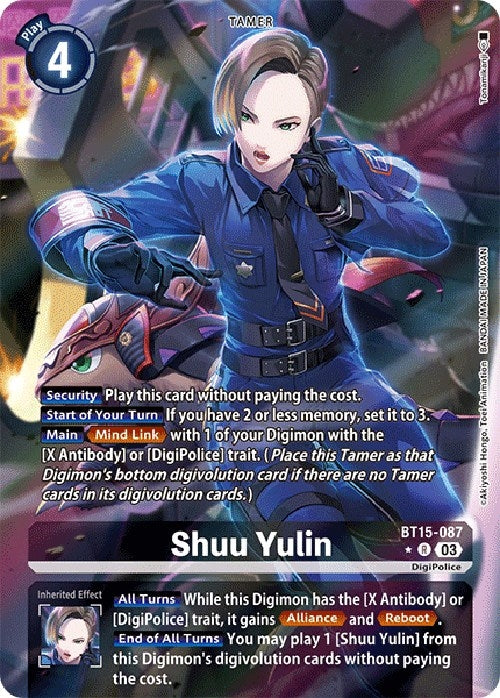Shuu Yulin (Alternate Art) (15087) [BT15] - Digimon Card Game Single
