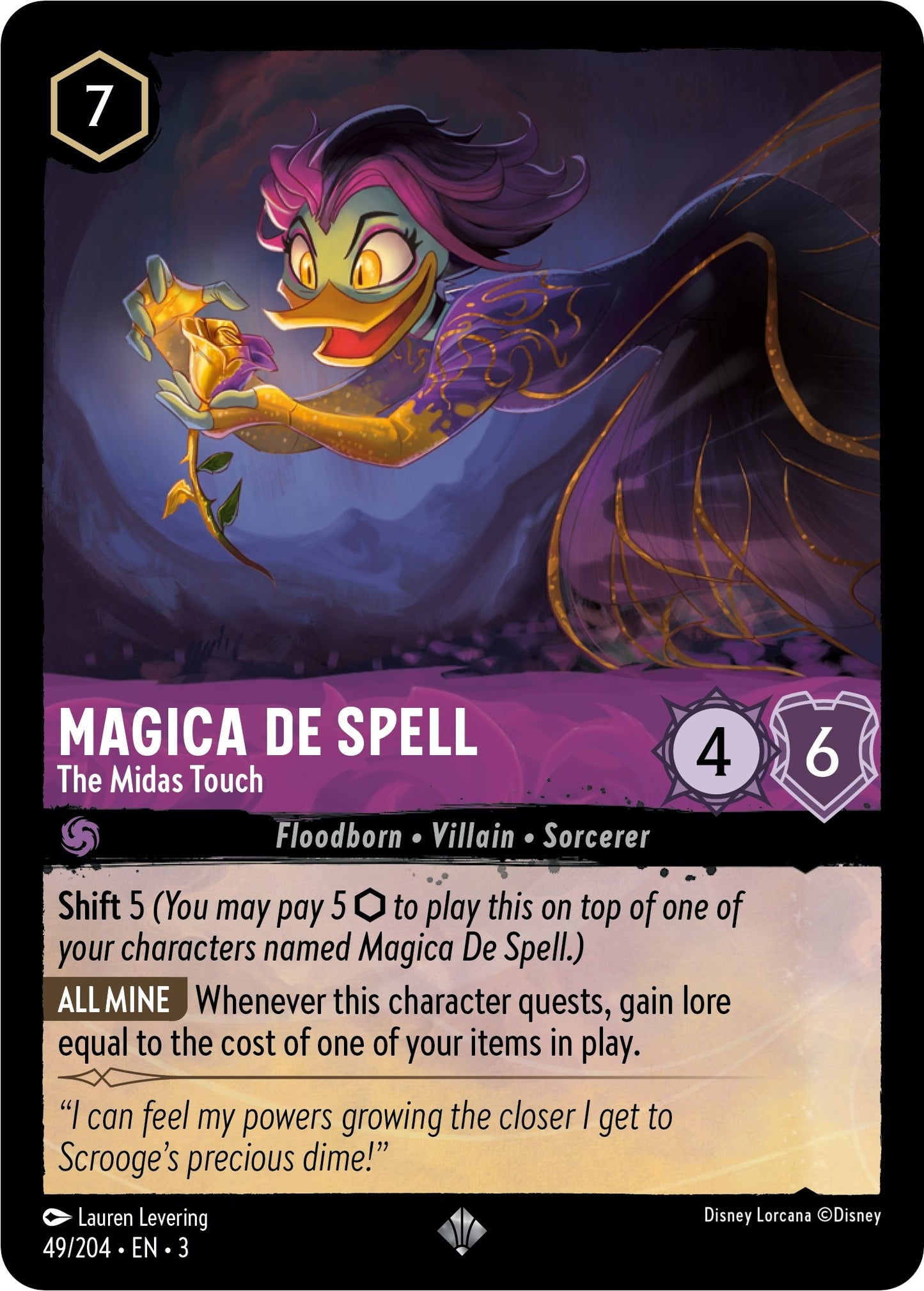 Magica De Spell - The Midas Touch (49) (3) - Disney Lorcana Single