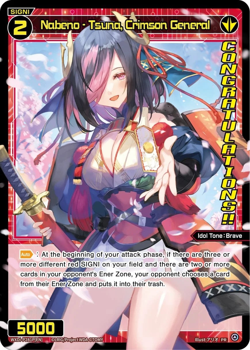 Nabeno - Tsuna Crimson General (February 2024) (Winner) (281) [WXDi-P] - WIXOSS Single
