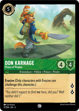 Don Karnage - Prince of Pirates (71) (3) - Disney Lorcana Single
