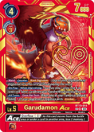 Garudamon ACE (Special Rare) (15014) [BT15] - Digimon Card Game Single