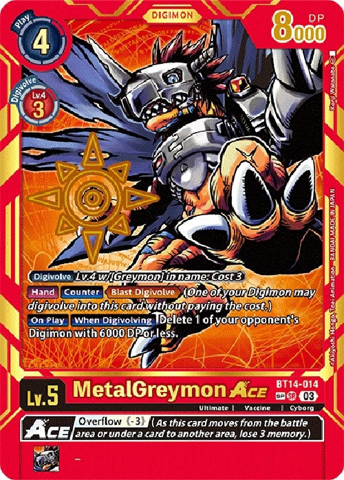 MetalGreymon ACE (Special Rare) (14014) [BT15] - Digimon Card Game Single