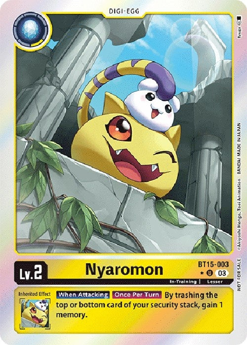 Nyaromon (Exceed Apocalypse Box Promotion Pack) (15003) [BT15] - Digimon Card Game Single