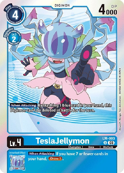 TeslaJellymon (English Exclusive) (3) [BT15] - Digimon Card Game Single