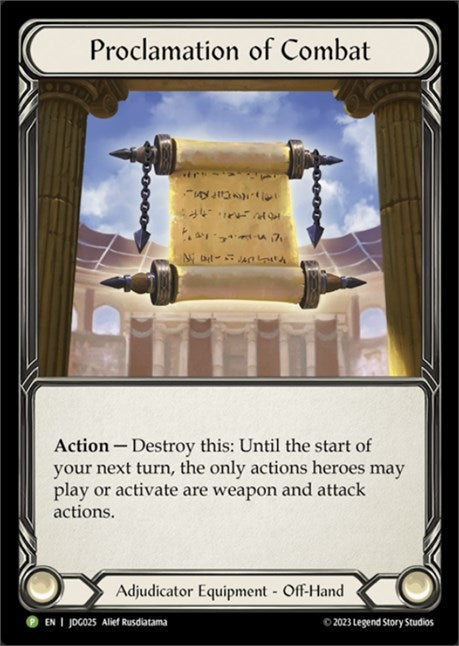 Proclamation of Combat - JDG025 (25) [PR] - Flesh and Blood TCG Single