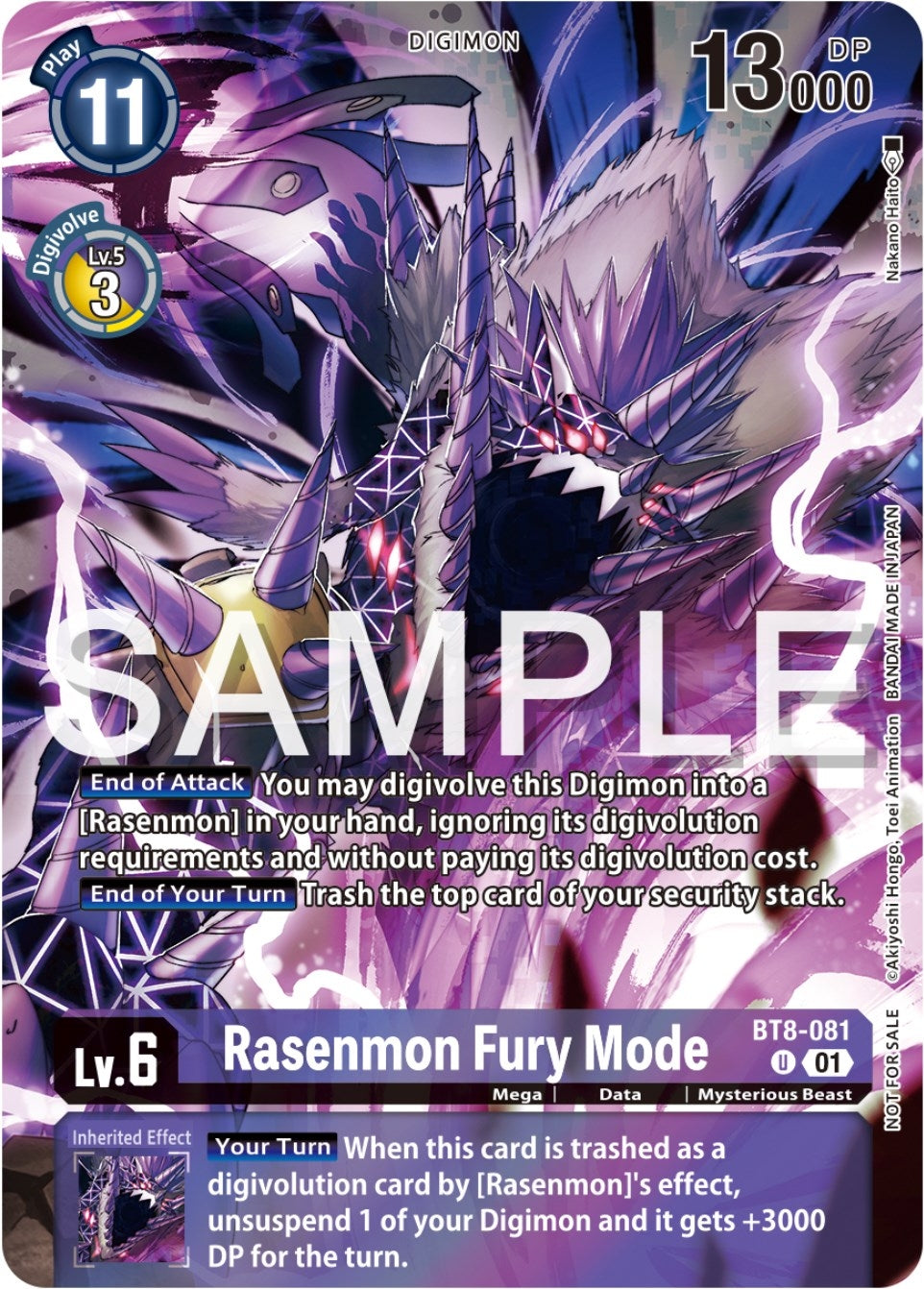 Rasenmon Fury Mode (Official Tournament Pack Vol.12) (8081) [BT08] - Digimon Card Game Single