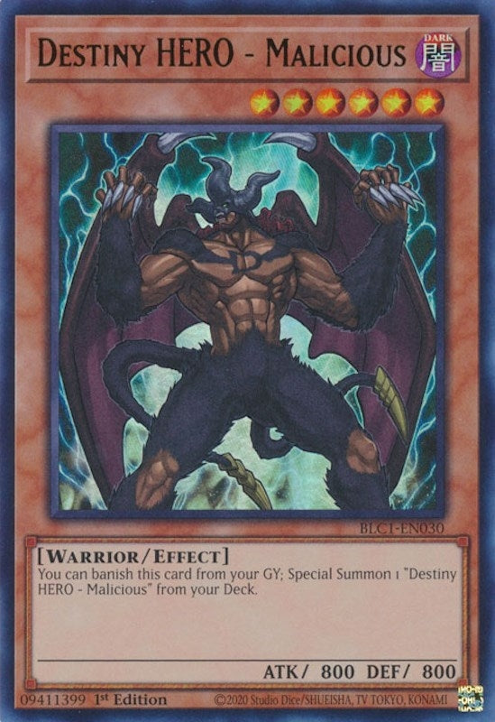 Destiny HERO - Malicious (1030) (BLC1) - YuGiOh Single