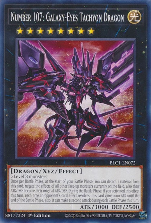 Number 107: Galaxy-Eyes Tachyon Dragon (1072) (BLC1) - YuGiOh Single