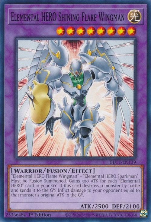 Elemental HERO Shining Flare Wingman (1139) (BLC1) - YuGiOh Single
