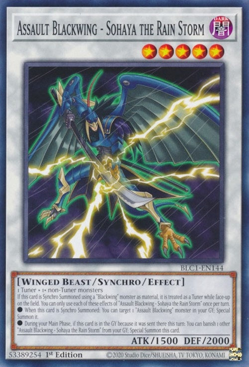 Assault Blackwing - Sohaya the Rain Storm (1144) (BLC1) - YuGiOh Single