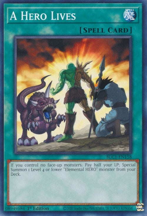 A Hero Lives (1158) (BLC1) - YuGiOh Single