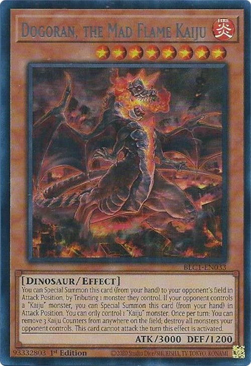 Dogoran the Mad Flame Kaiju (Silver) (1033) (BLC1) - YuGiOh Single