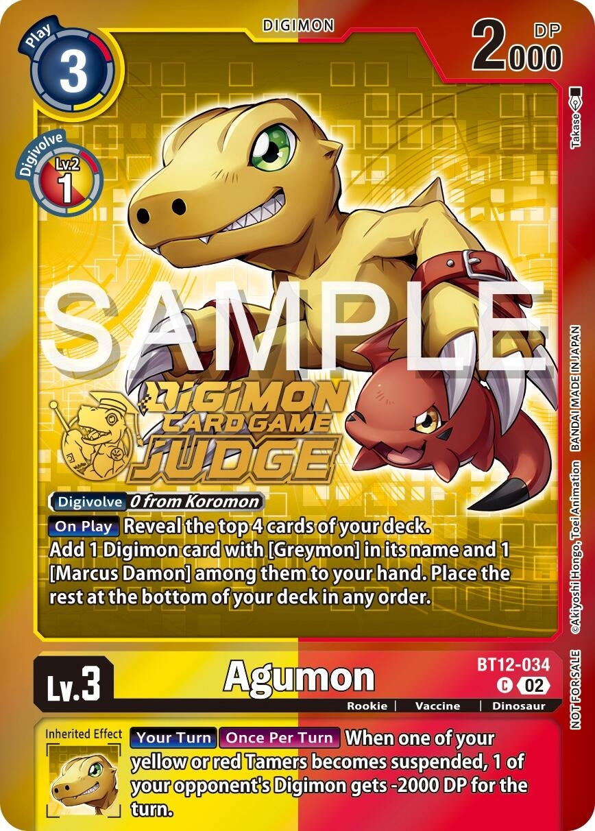 Agumon - BT12-034 (Judge Pack 5) (12034) [BT12] - Digimon Card Game Single
