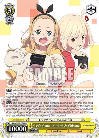 Let’s Game! Kurumi & Chisato (105011) [LRC] - Weiss Schwarz Single