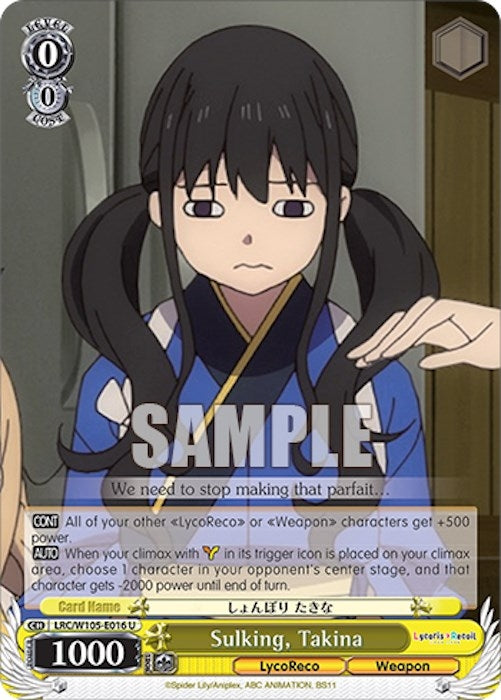 Sulking Takina (105016) [LRC] - Weiss Schwarz Single