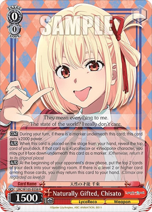 Naturally Gifted Chisato (105038) [LRC] - Weiss Schwarz Single
