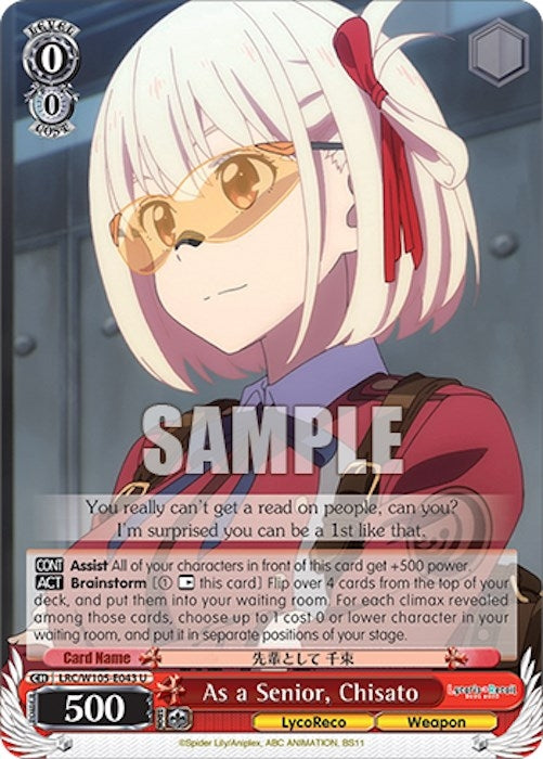 As a Senior Chisato (105043) [LRC] - Weiss Schwarz Single