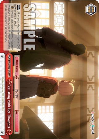 Persisting With Her Thoughts (105064) [LRC] - Weiss Schwarz Single