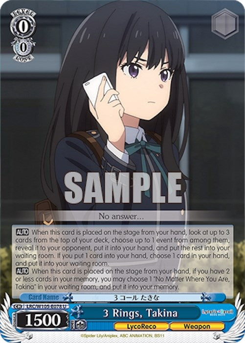 3 Rings Takina (105078) [LRC] - Weiss Schwarz Single