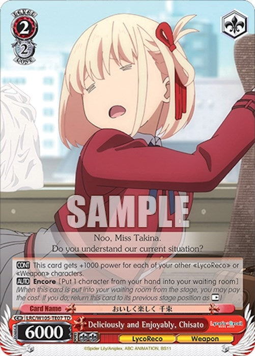 Deliciously and Enjoyably Chisato (10507) [LRC] - Weiss Schwarz Single