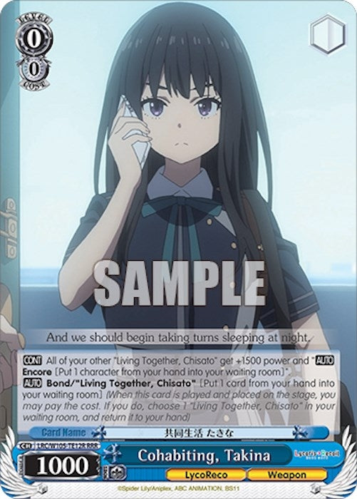 Cohabiting Takina (RRR) (10512) [LRC] - Weiss Schwarz Single