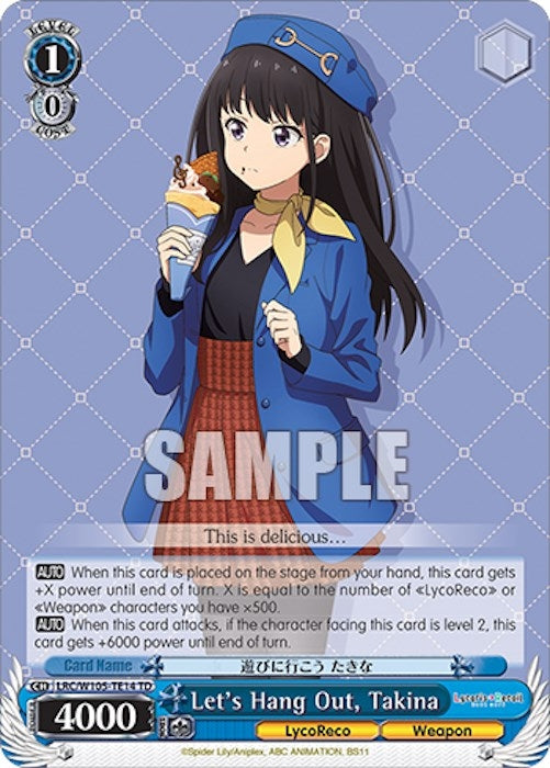 Let’s Hang Out Takina (10514) [LRC] - Weiss Schwarz Single