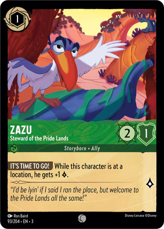Zazu - Steward of the Pride Lands (93) (3) - Disney Lorcana Single