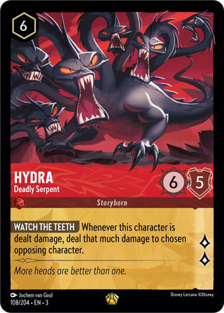 Hydra - Deadly Serpent (108) (3) - Disney Lorcana Single