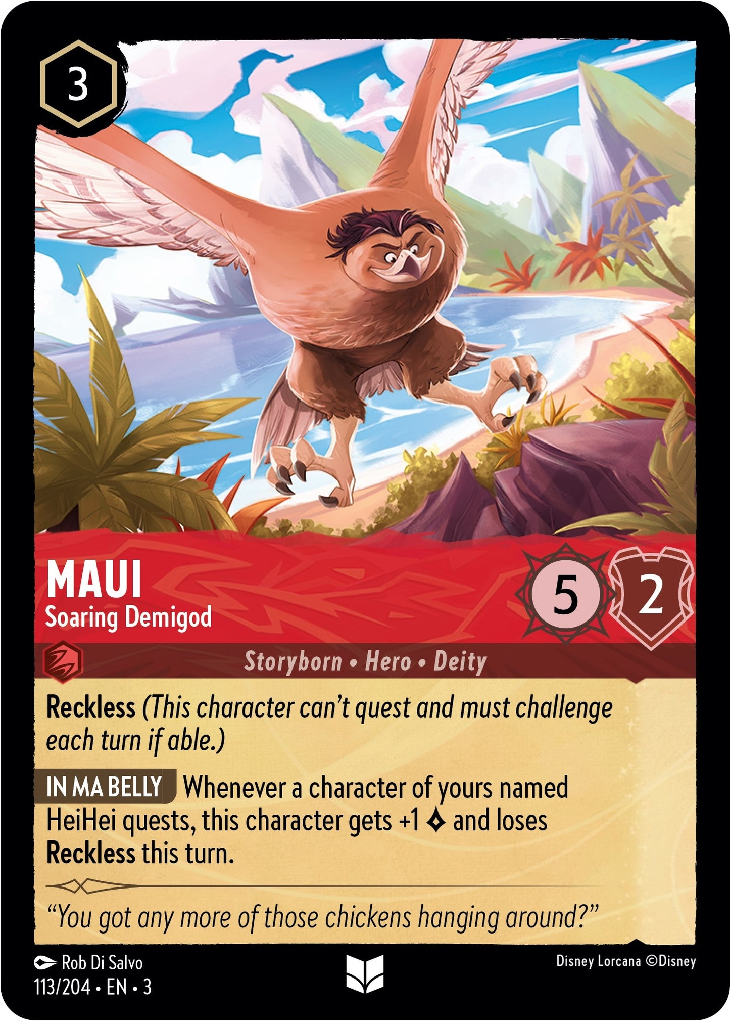 Maui - Soaring Demigod (113) (3) - Disney Lorcana Single