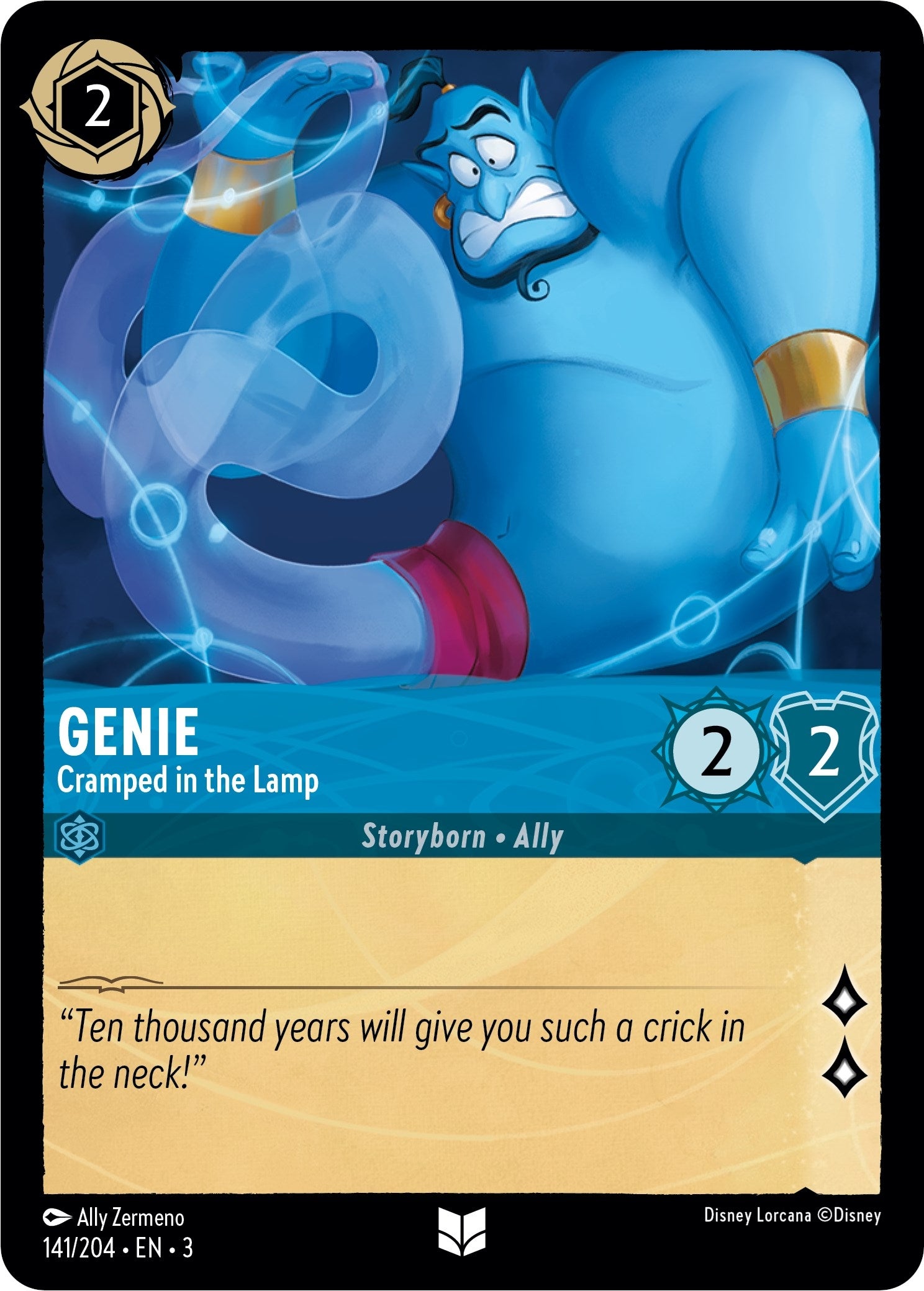 Genie - Cramped in the Lamp (141) (3) - Disney Lorcana Single