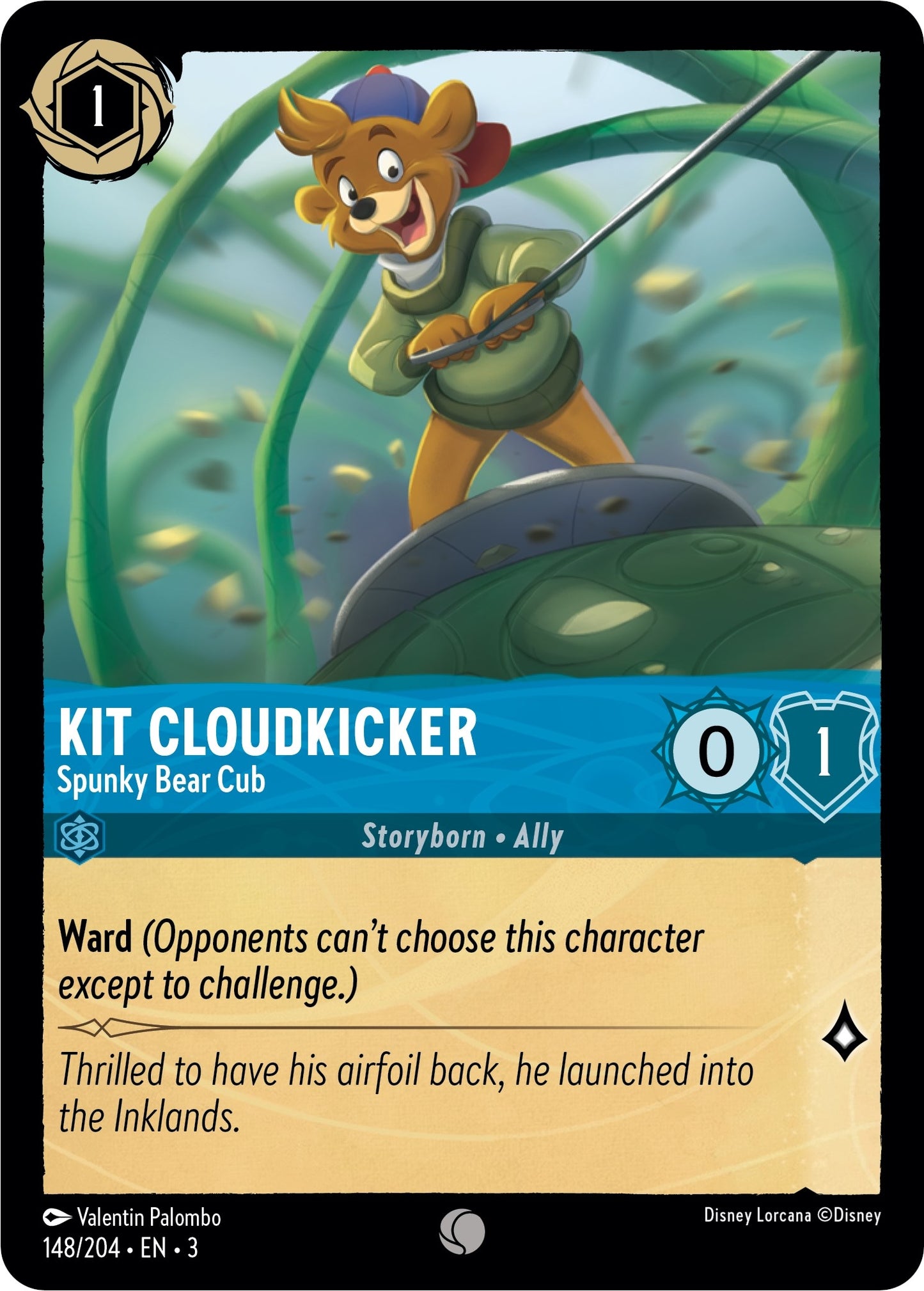 Kit Cloudkicker - Spunky Bear Cub (148) (3) - Disney Lorcana Single