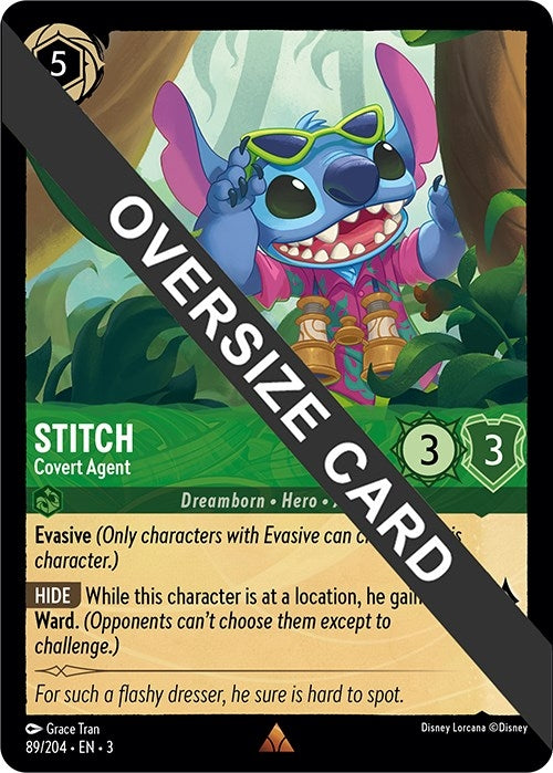Stitch - Covert Agent (Oversized) (89) (3) - Disney Lorcana Single