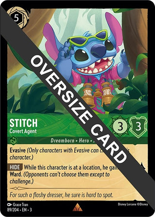 Stitch - Covert Agent (Oversized) (89) (3) - Disney Lorcana Single