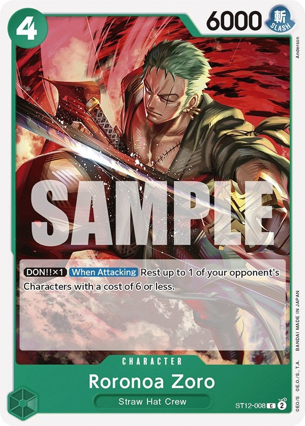 Roronoa Zoro (12008) (ST-12) - One Piece Card Game Single
