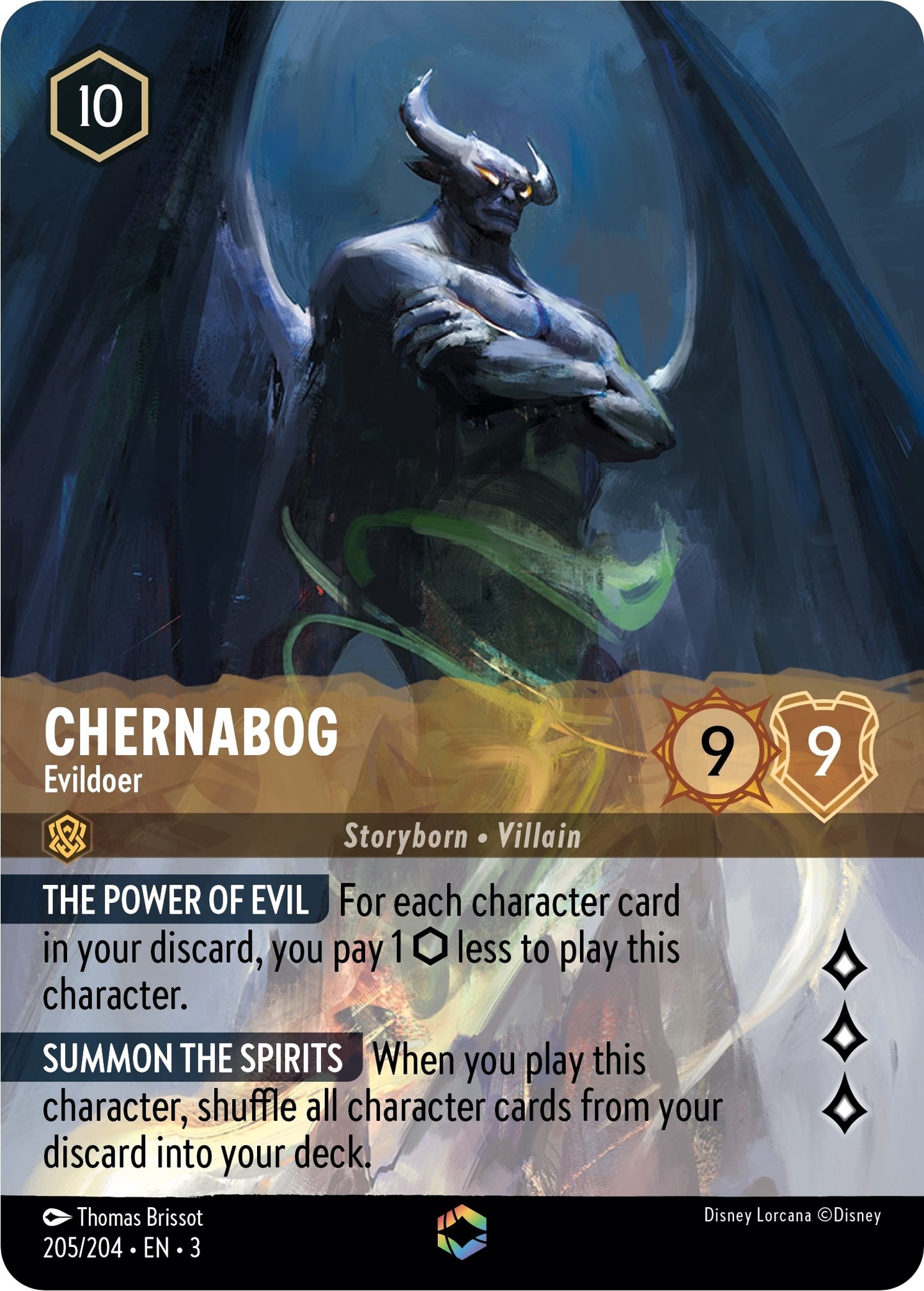 Chernabog - Evildoer (Enchanted) (205) (3) - Disney Lorcana Single
