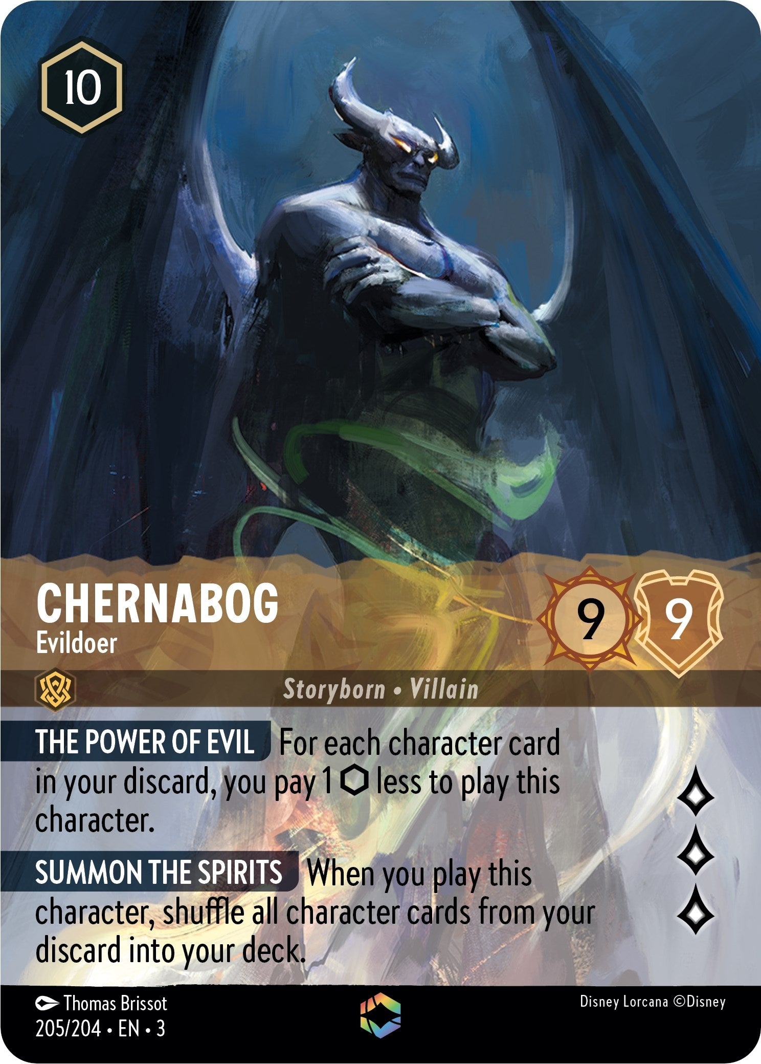 Chernabog - Evildoer (Enchanted) (205) (3) - Disney Lorcana Single