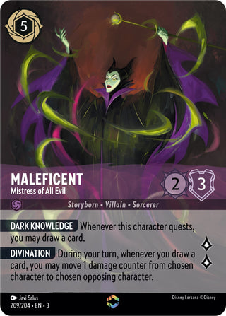 Maleficent - Mistress of All Evil (Enchanted) (209) (3) - Disney Lorcana Single