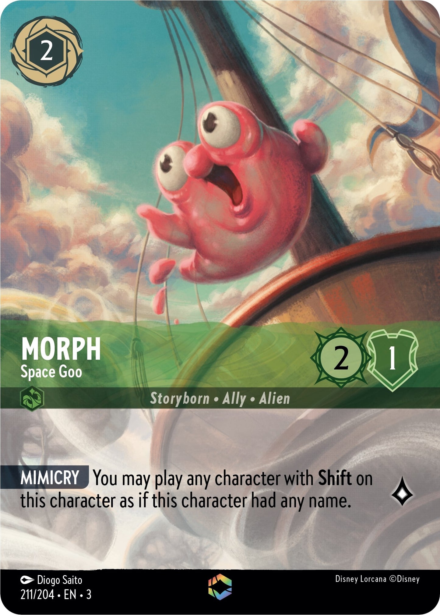 Morph - Space Goo (Enchanted) (211) (3) - Disney Lorcana Single