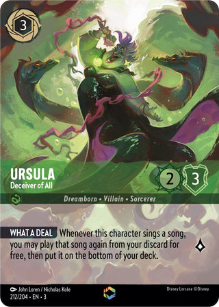 Ursula - Deceiver of All (Enchanted) (212) (3) - Disney Lorcana Single