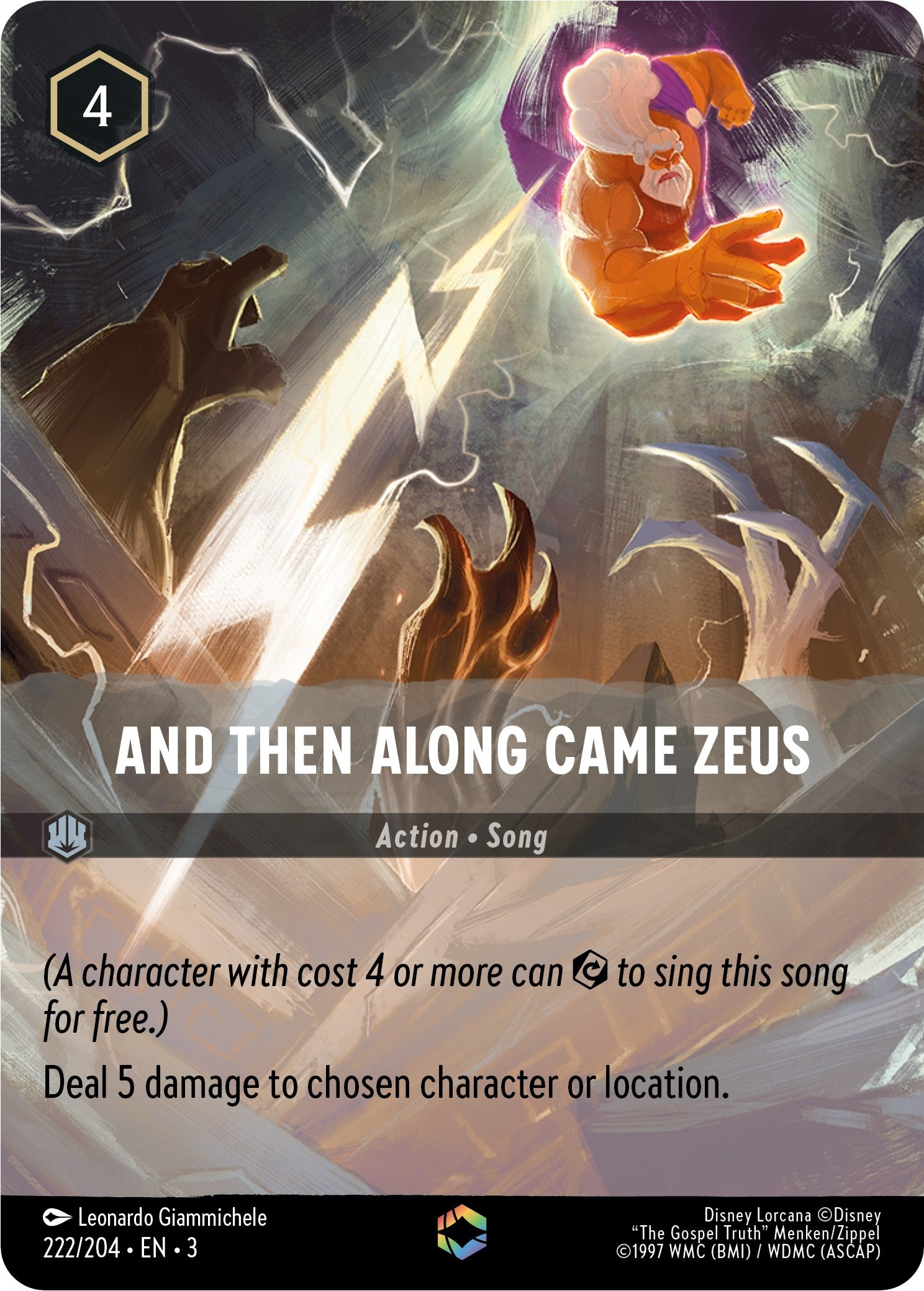 And Then Along Came Zeus (Enchanted) (222) (3) - Disney Lorcana Single