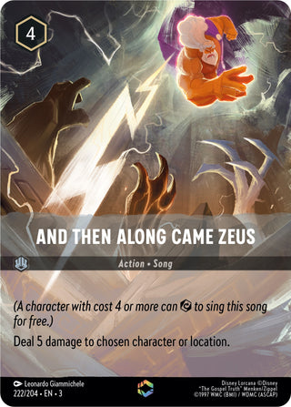 And Then Along Came Zeus (Enchanted) (222) (3) - Disney Lorcana Single