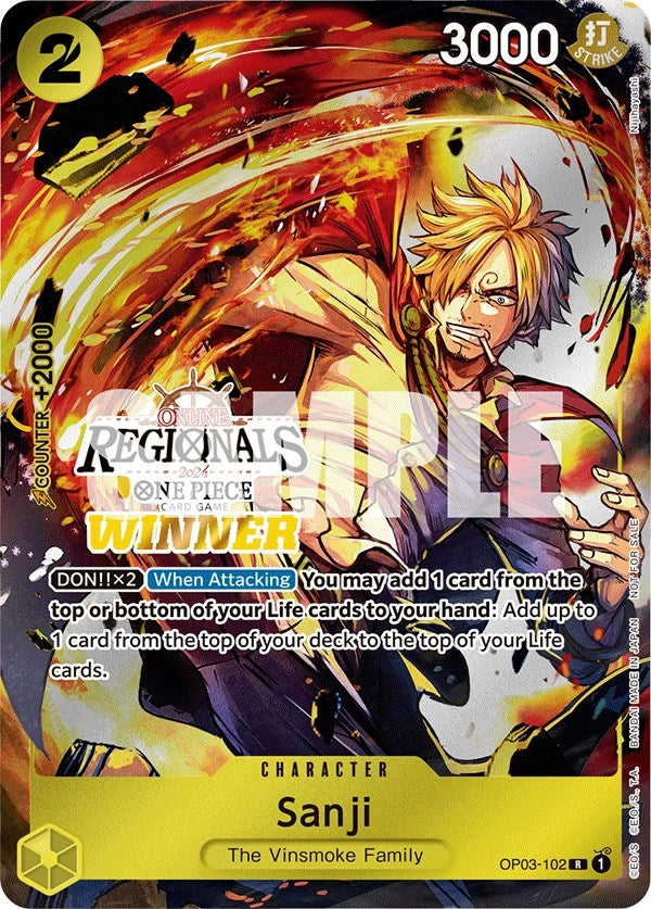 Sanji (Online Regional 2024) [Winner] (3102) (OP-PR) - One Piece Card Game Single