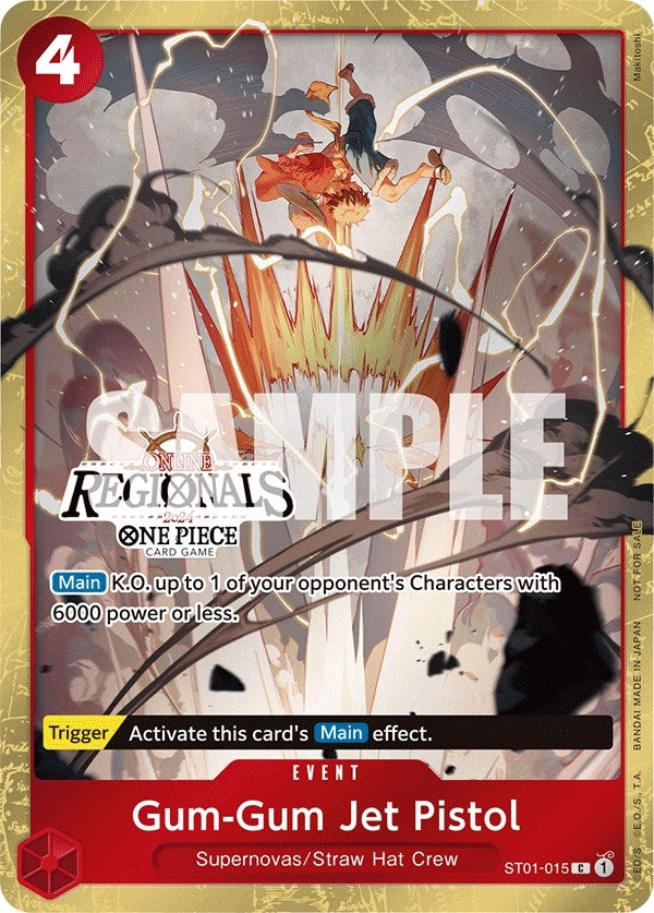 Gum-Gum Jet Pistol (Online Regional 2024) [Participant] (1015) (OP-PR) - One Piece Card Game Single