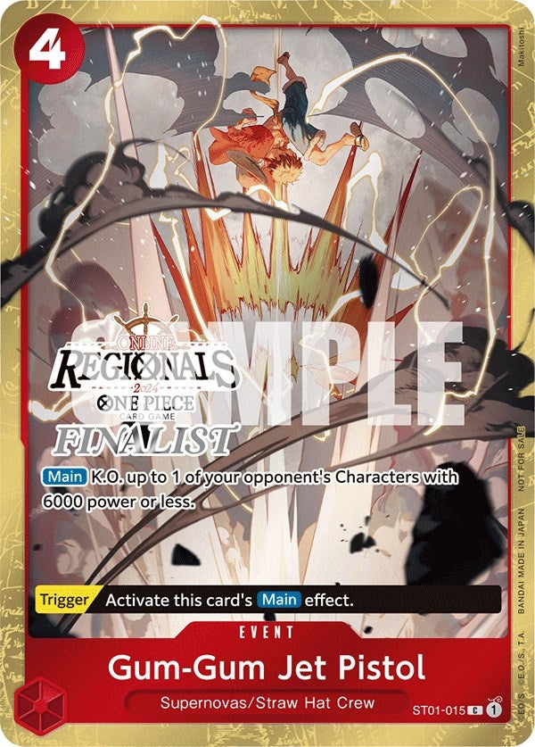 Gum-Gum Jet Pistol (Online Regional 2024) [Finalist] (1015) (OP-PR) - One Piece Card Game Single