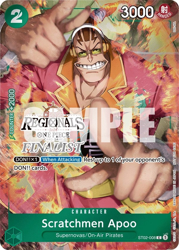 Scratchmen Apoo (Online Regional 2024) [Finalist] (2008) (OP-PR) - One Piece Card Game Single